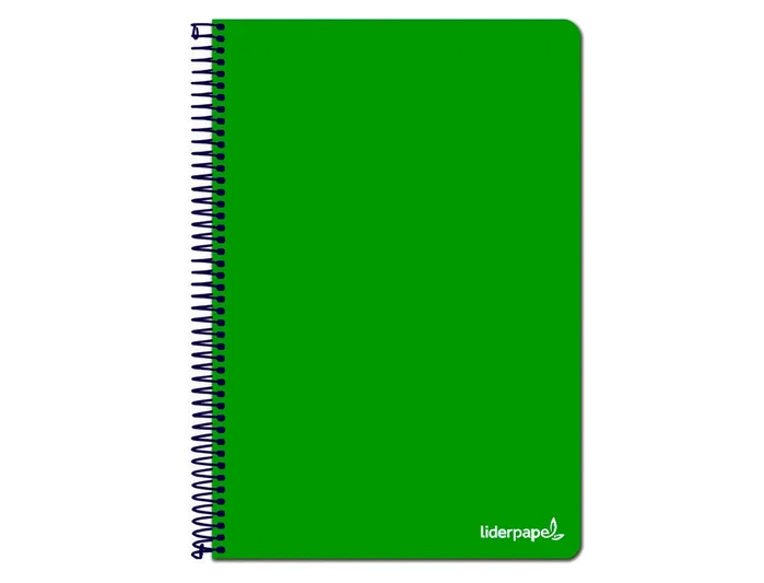 Liderpapel Cuaderno Espiral Folio Tapa Blanda 80 Hojas 60gr Horizontal con Margen Color Verde Liderpapel Cuaderno Espiral Folio Tapa Blanda 80 Hojas 60gr Horizontal con Margen Color Verde
