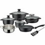GSW Batería Granito Gourmet de aluminio forjado, 10 piezas, Inducción