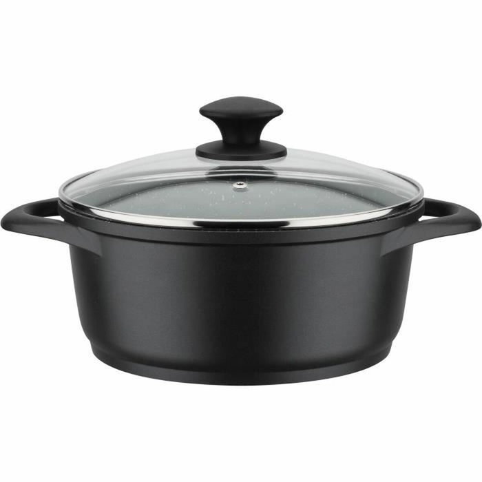 GSW Batería Granito Gourmet de aluminio forjado, 10 piezas, Inducción