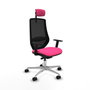 PIQUERAS Y CRESPO Silla de oficina Mardos Rosa y Negro