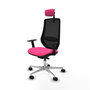 PIQUERAS Y CRESPO Silla de oficina Mardos Rosa y Negro