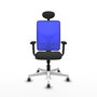 PIQUERAS Y CRESPO Silla de oficina Motilla con mecanismo Sincro, Azul y Negro