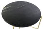 DKD Home Decor Mesa de Centro de Mármol y Hierro Negro y Dorado