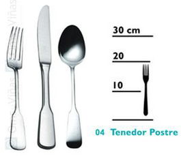 Euro Tenedor Postre - Cubiertos de Colección Euro (Set de 12)