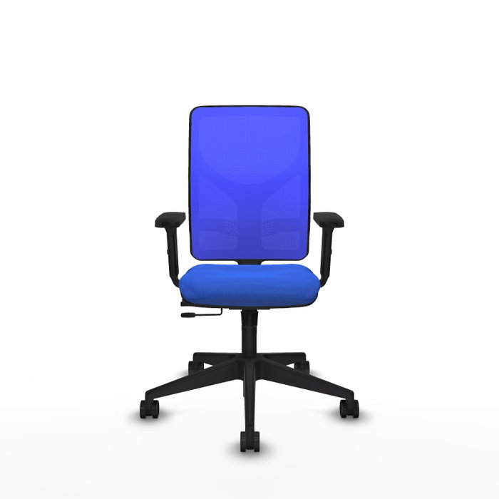 PIQUERAS Y CRESPO Silla de oficina Motilla Azul con mecanismo Sincro/Traslack