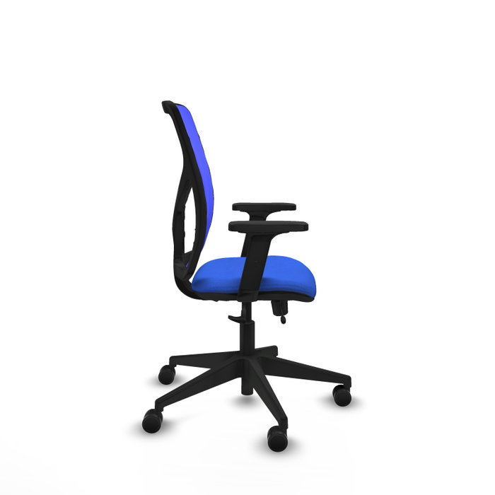 PIQUERAS Y CRESPO Silla de oficina Motilla Azul con mecanismo Sincro/Traslack