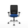 PIQUERAS Y CRESPO Silla de oficina Zulema con mecanismo Sincro, Azul y Negro