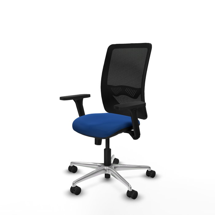 PIQUERAS Y CRESPO Silla de oficina Zulema con mecanismo Sincro, Azul y Negro