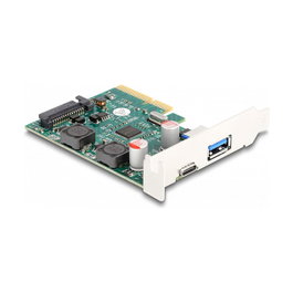 DeLOCK 90107 Tarjeta PCI Express x4 con 1 x USB 10 Gbps Type-C™ y 1 x USB 10 Gbps Tipo-A