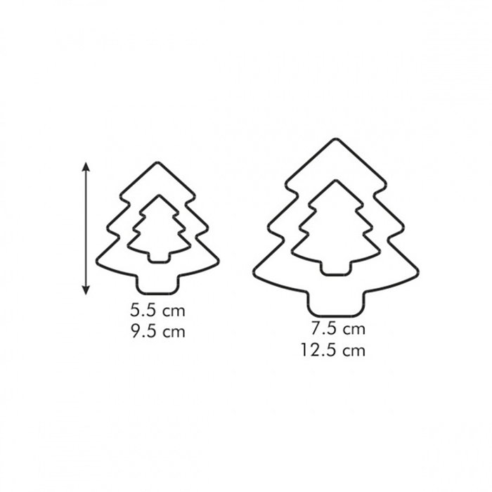 Tescoma Moldes cortadores dobles forma árbol de Navidad Delícia, 2 piezas