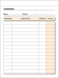 Talonario Camareros 8º Duplicado Loan (Set de 10)