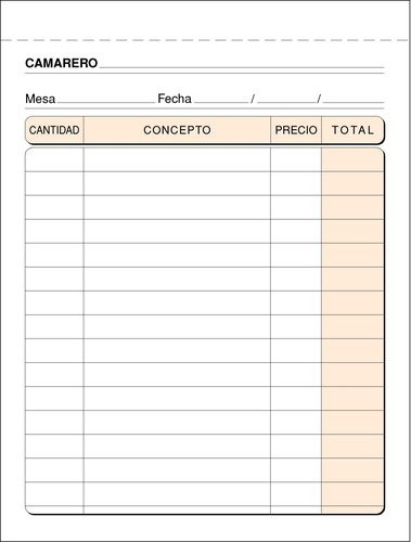 Talonario Camareros 8º Duplicado Loan (Set de 10) Talonario Camareros 8º Duplicado Loan (Set de 10)