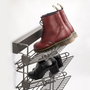 Emuca Zapatero lateral extraíble para armarios y vestidores Quartz, Izquierda, Acero, Titanio