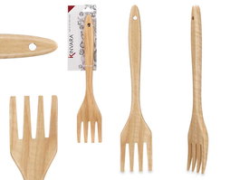 Kinvara Tenedor Madera Cocina Castaño Natural 35x7x2 cm (Set de 24)