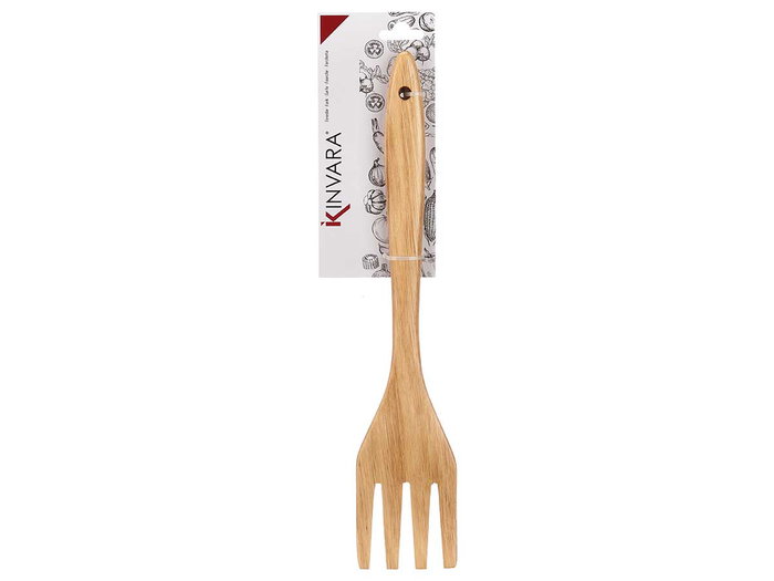 Kinvara Tenedor Madera Cocina Castaño Natural 35x7x2 cm (Set de 24)