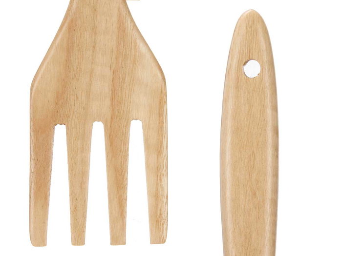 Kinvara Tenedor Madera Cocina Castaño Natural 35x7x2 cm (Set de 24)