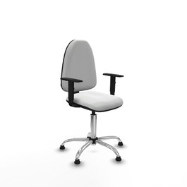 PIQUERAS Y CRESPO Silla de oficina Aýna Blanca con Brazos 1D