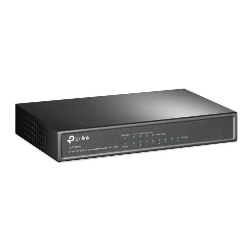 TP-Link TL-SF1008P Switch de 8 puertos con 4 puertos PoE Negro