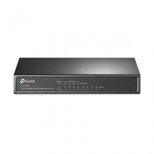 TP-Link TL-SF1008P Switch de 8 puertos con 4 puertos PoE Negro