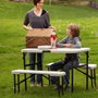 Color Baby Conjunto Plegable de Mesa y 2 Bancos para 4 Personas