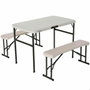 Color Baby Conjunto Plegable de Mesa y 2 Bancos para 4 Personas
