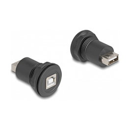 DeLOCK Conector USB 2.0 Tipo-B a USB 2.0 Tipo-A integrado negro