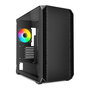 Sharkoon MK2 RGB Caja PC Gaming Micro Torre ATX Negro, Panel Lateral de Cristal Templado, 2 Ventiladores 120mm Preinstalados (1 RGB), Sin Fuente, Soporte GPU 41cm