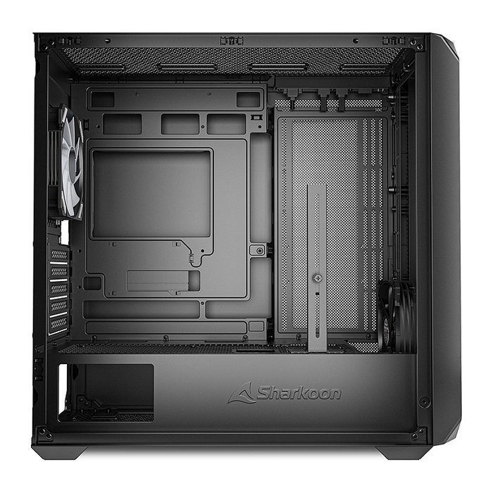 Sharkoon MK2 RGB Caja PC Gaming Micro Torre ATX Negro, Panel Lateral de Cristal Templado, 2 Ventiladores 120mm Preinstalados (1 RGB), Sin Fuente, Soporte GPU 41cm