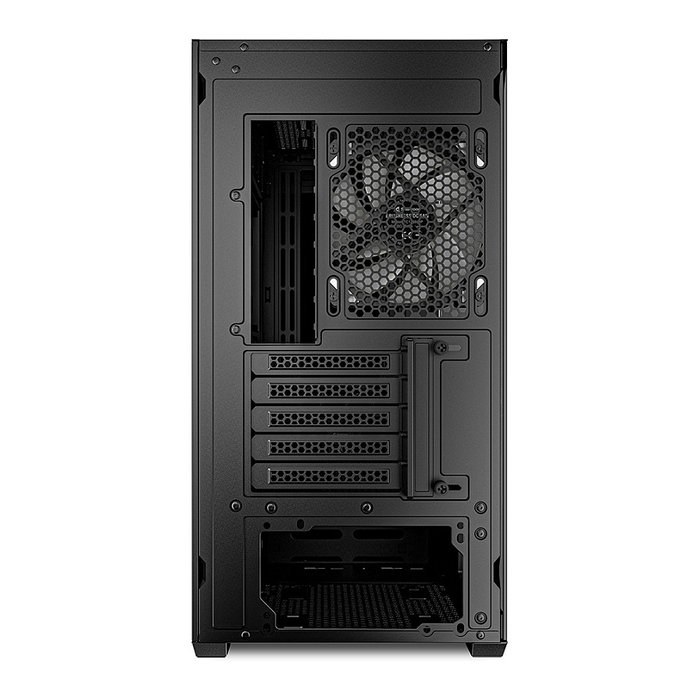 Sharkoon MK2 RGB Caja PC Gaming Micro Torre ATX Negro, Panel Lateral de Cristal Templado, 2 Ventiladores 120mm Preinstalados (1 RGB), Sin Fuente, Soporte GPU 41cm