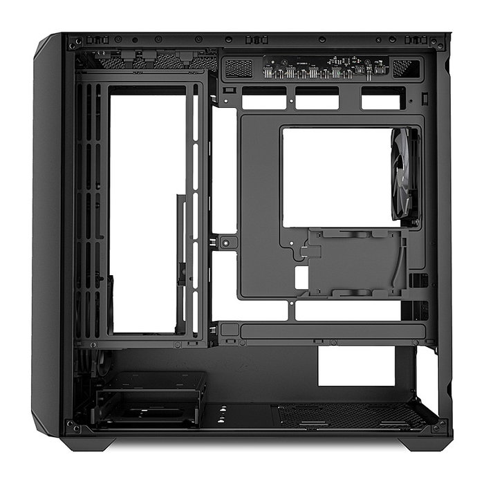 Sharkoon MK2 RGB Caja PC Gaming Micro Torre ATX Negro, Panel Lateral de Cristal Templado, 2 Ventiladores 120mm Preinstalados (1 RGB), Sin Fuente, Soporte GPU 41cm