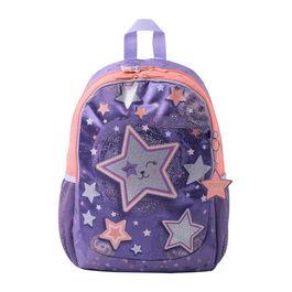 Totto Mochila Morral Star Cat M MJ04STC002-2410-4Q8M Morado Niña Poliester Estampado Satín Funcional