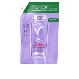 L'Oréal Paris Champú Elvive Hidra Hialurónico Eco Pack 500 ml - Hidratación 72h con Ácido Hialurónico para Cabello Brillante