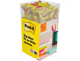 Post-it Bloc de Notas Adhesivas Quita y Pon Cubo 76x76 mm Expositor Suelo 96 Unidades Surtidas 5426-P 2014-UCP 2014-LPP