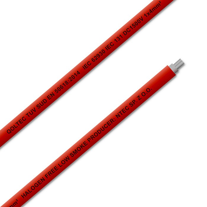 Qoltec Cable solar fotovoltaico 4mm² 100m rojo Qoltec Cable solar fotovoltaico 4mm² 100m rojo