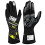 Omp IB0-0777-B01-178-L Guantes Deportivos Fia 8856-2018 My2025 Negro - Fluo Amarillo Talla L