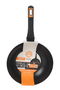 Masterchef Sartén Wok de Aluminio Forjado 28 cm, 3 mm de grosor, 2 capas, Negro (6 Unidades)