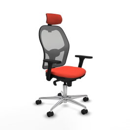 PIQUERAS Y CRESPO Silla de oficina Jorquera Naranja oscuro/Gris