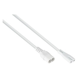 Kabelmeister Cable de extensión Stecker C8 a C7, blanco, 0,1 m