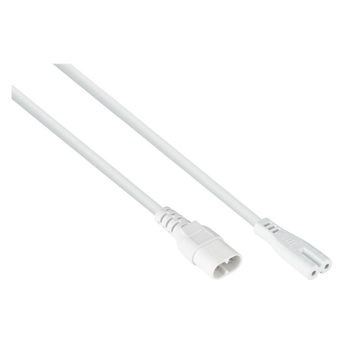 Kabelmeister Cable de extensión Stecker C8 a C7, blanco, 0,1 m Kabelmeister Cable de extensión Stecker C8 a C7, blanco, 0,1 m