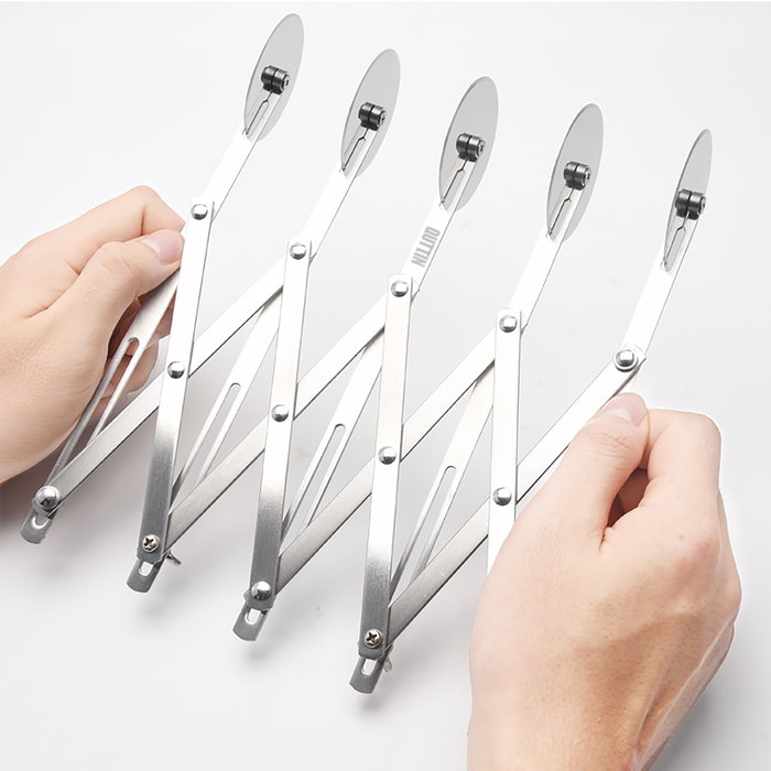 Quttin Cortador de Masa 5 Ruedas Acero Inoxidable 24.8 cm (12 Unidades)