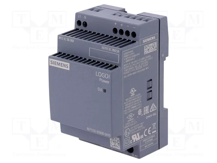 Siemens 6EP3332-6SB00-0AY0 LOGO!POWER 24V 2,5A Siemens 6EP3332-6SB00-0AY0 LOGO!POWER 24V 2,5A