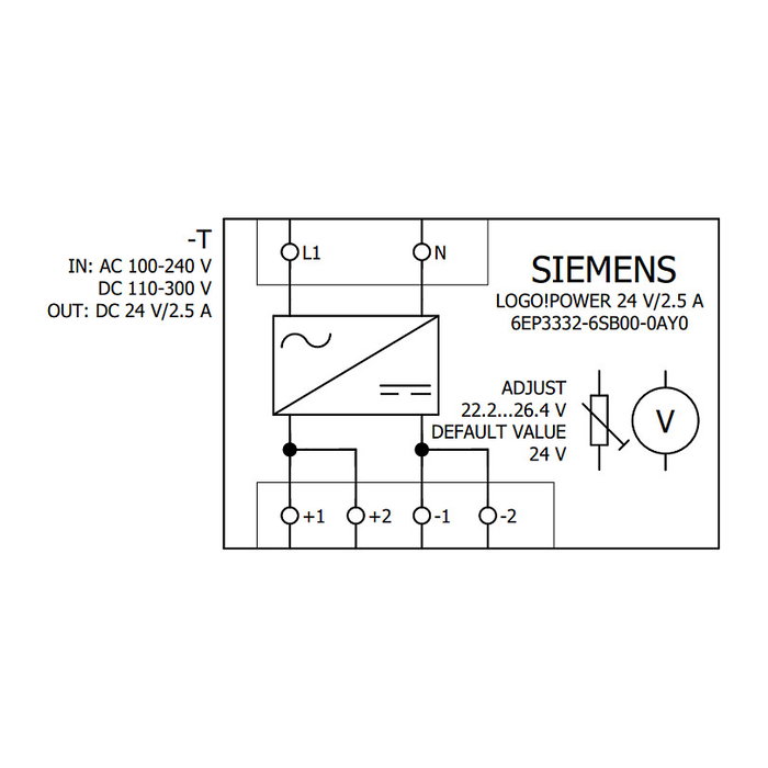 Siemens 6EP3332-6SB00-0AY0 LOGO!POWER 24V 2,5A Siemens 6EP3332-6SB00-0AY0 LOGO!POWER 24V 2,5A