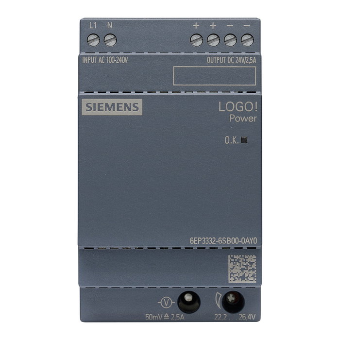 Siemens 6EP3332-6SB00-0AY0 LOGO!POWER 24V 2,5A Siemens 6EP3332-6SB00-0AY0 LOGO!POWER 24V 2,5A