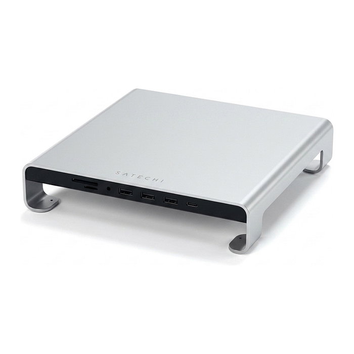 Satechi Aluminum Monitor Stand Hub for iMac - Plata, USB 3.2 Gen 1 (3.1 Gen 1) Tipo C, Lector SD y MicroSD Satechi Aluminum Monitor Stand Hub for iMac - Plata, USB 3.2 Gen 1 (3.1 Gen 1) Tipo C, Lector SD y MicroSD