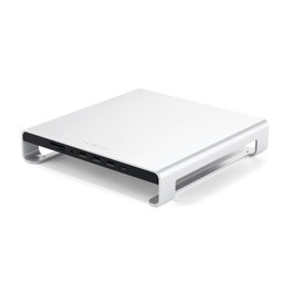 Satechi ST-AMSHS Soporte para Monitor de Aluminio con Concentrador, Plata
