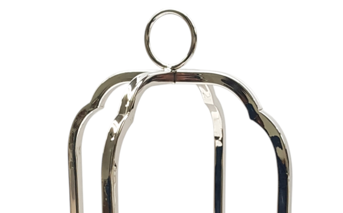 DKD Home Decor Portavelas Moderno Plateado Acero y Cristal 21 x 21 x 62 cm