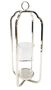 DKD Home Decor Portavelas de Acero y Cristal Cromado Plateado