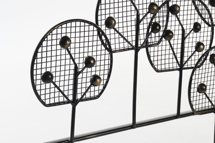 DKD Home Decor Decoración de Pared Metal Edificio Dorado y Negro