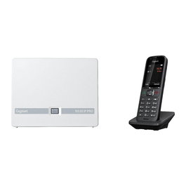 Gigaset N530IP PRO + S700H PRO Bundle, Teléfono DECT Inalámbrico con Altavoz, 500 Entradas, Identificador de Llamadas, Pantalla 2.4", Color Antracita