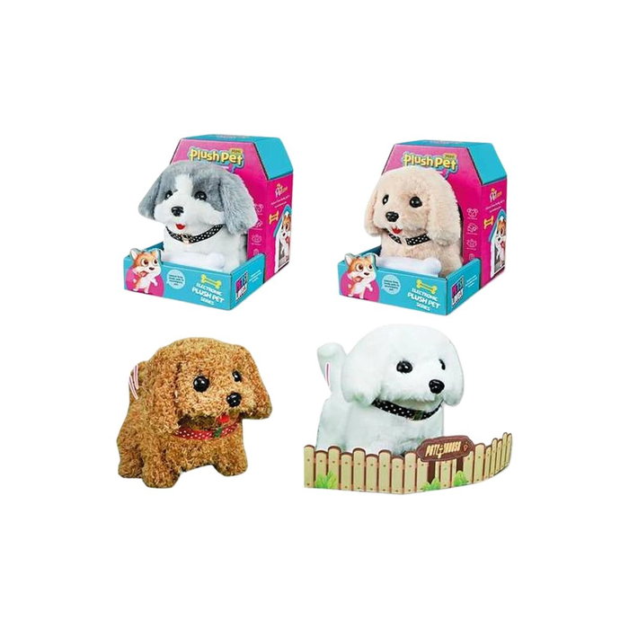 Jugatoys Peluche Perro que anda y ladra con hueso - Modelos surtidos Jugatoys Peluche Perro que anda y ladra con hueso - Modelos surtidos